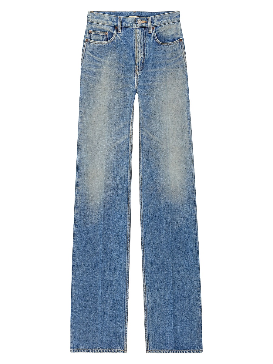 Women's Yves Flared Jeans in Denim - Midi Blue
