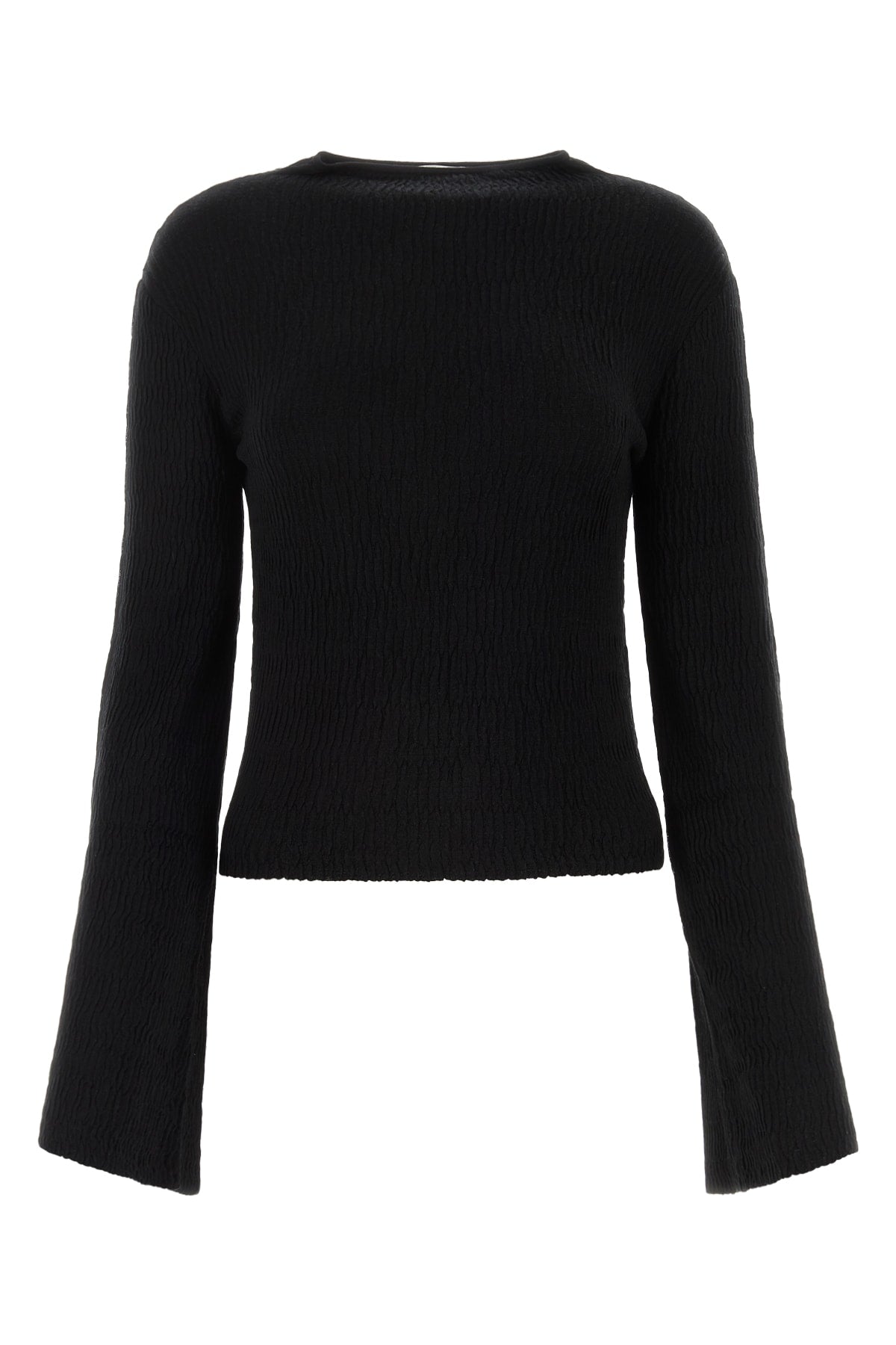 Ribbed Knit Sweater — Black