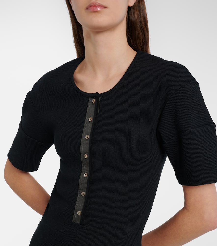 Cotton and linen Henley shirt