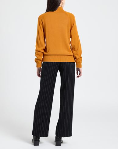 Crochè Woman Turtleneck Marigold Size M Merino Wool, Acrylic