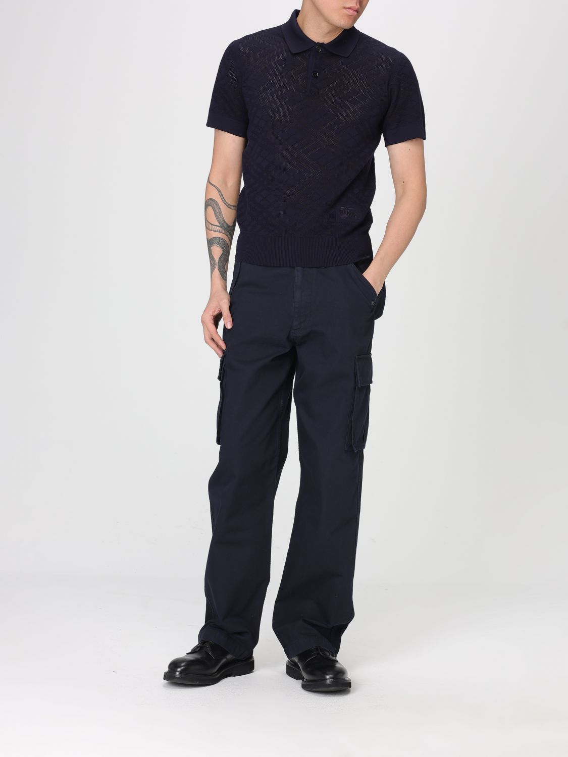 Pants Men color Blue