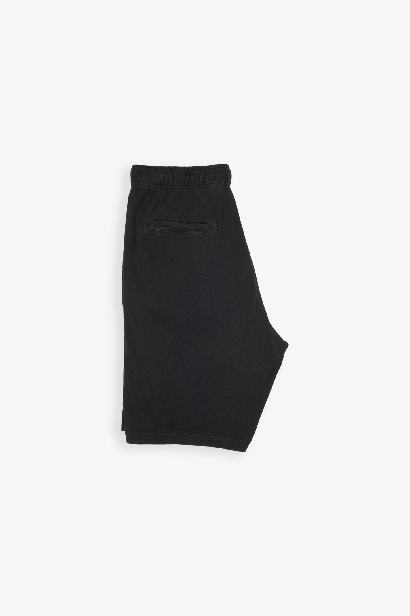 P-Tain-Short Black Cotton Mesh Basket Shorts With Logo - P Tain Short