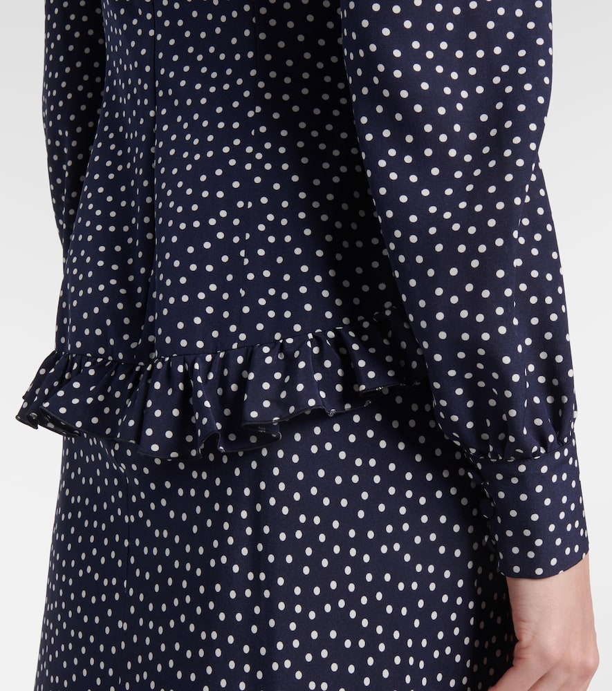 Alessandra Rich Polka-dot silk midi dress