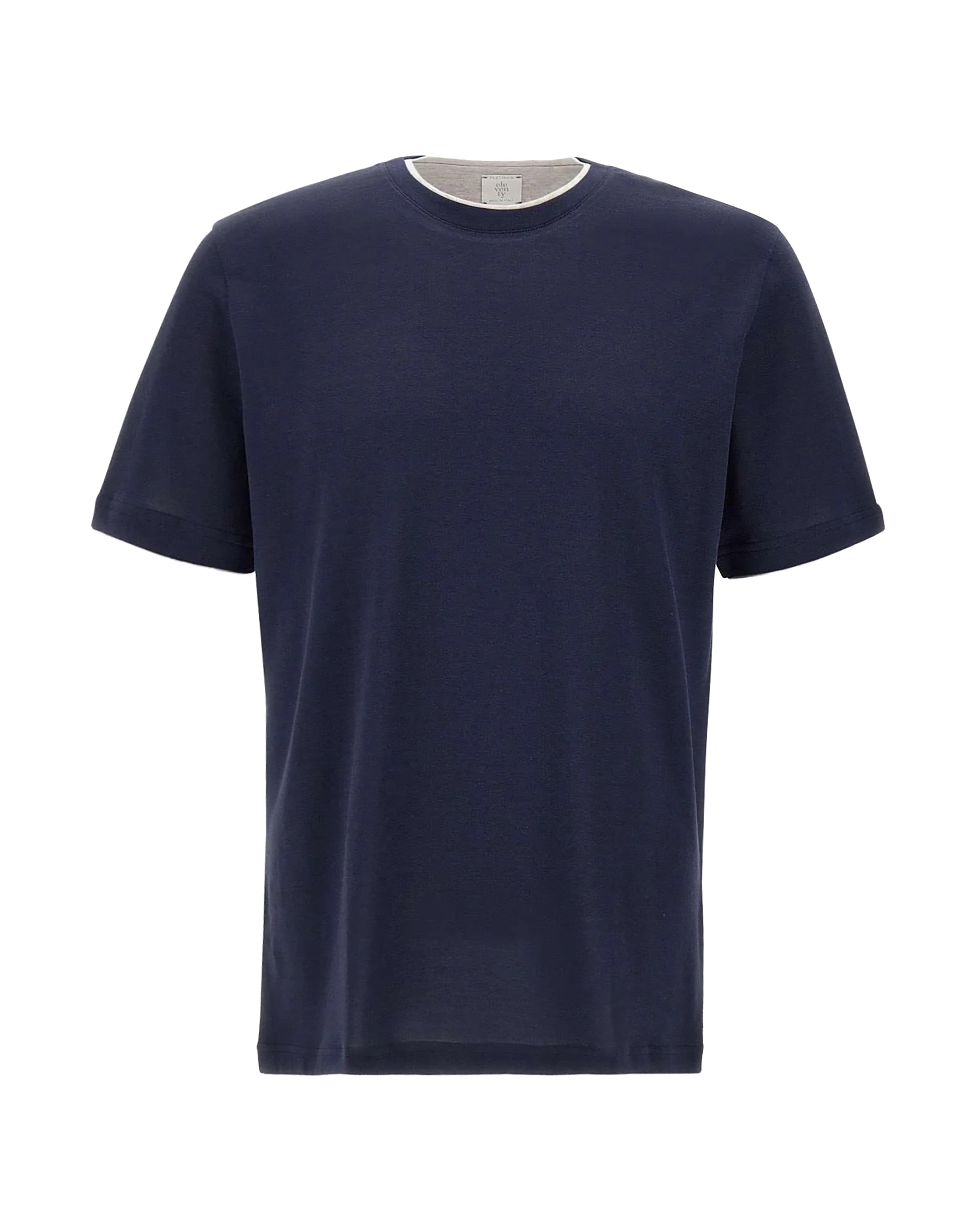 Giza Cotton Crew-Neck T-Shirt — Navy