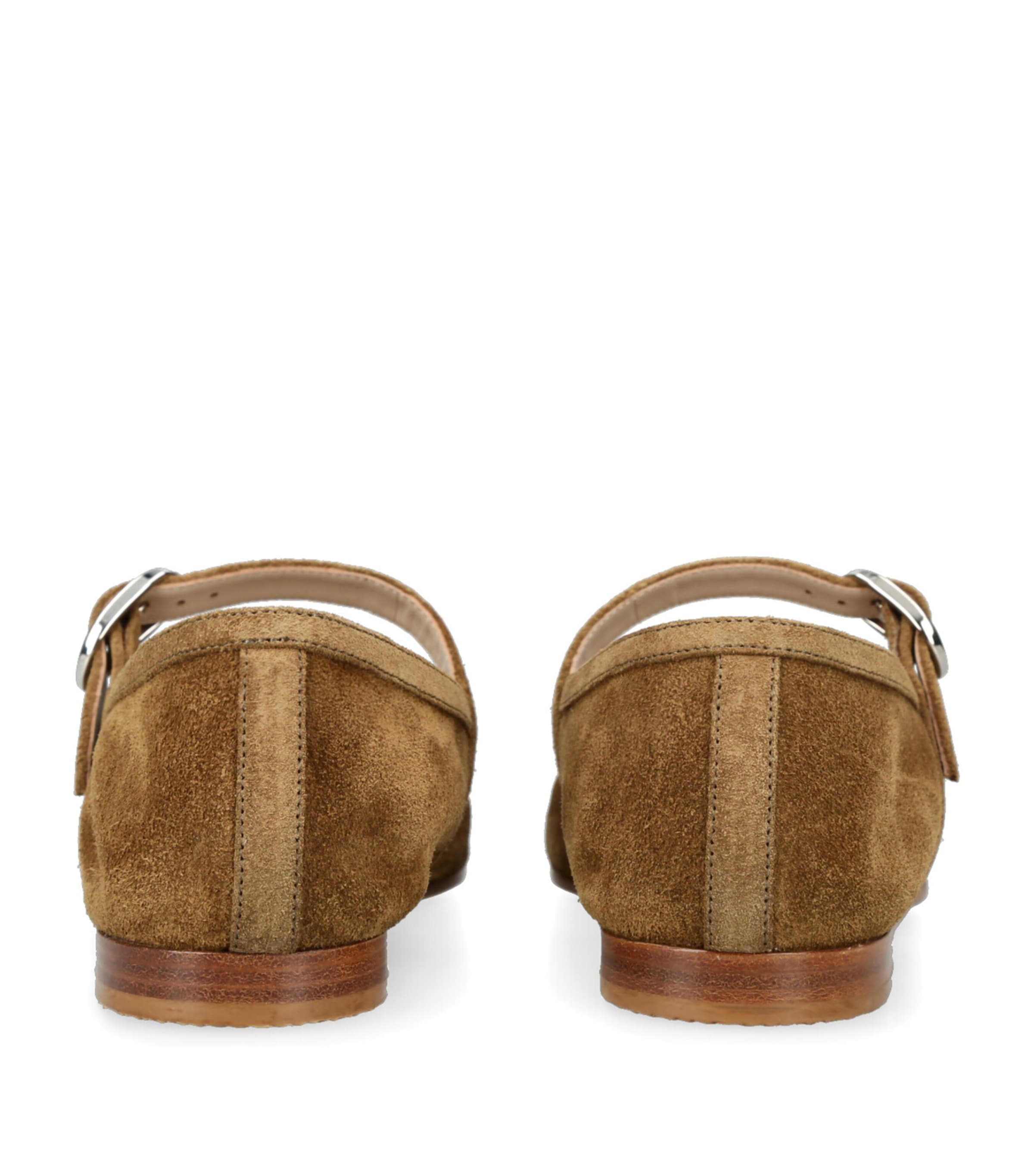 Suede Mary Jane Ballet Flats