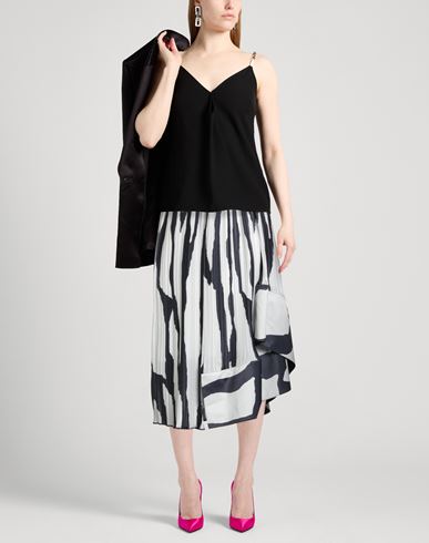 Woman Midi skirt White Size 4 Polyester