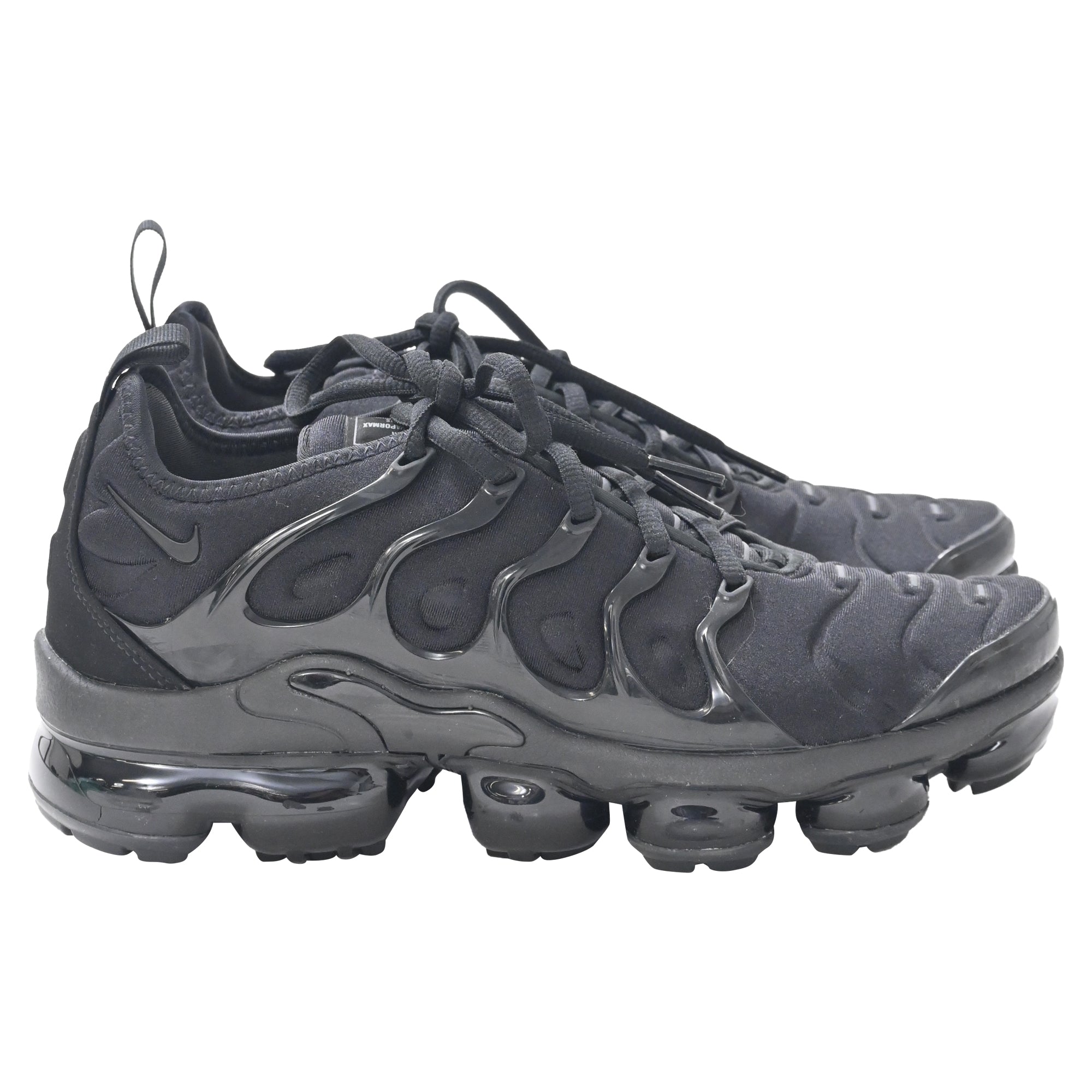 Air Vapormax Plus Sneakers in Triple Black Cotton
