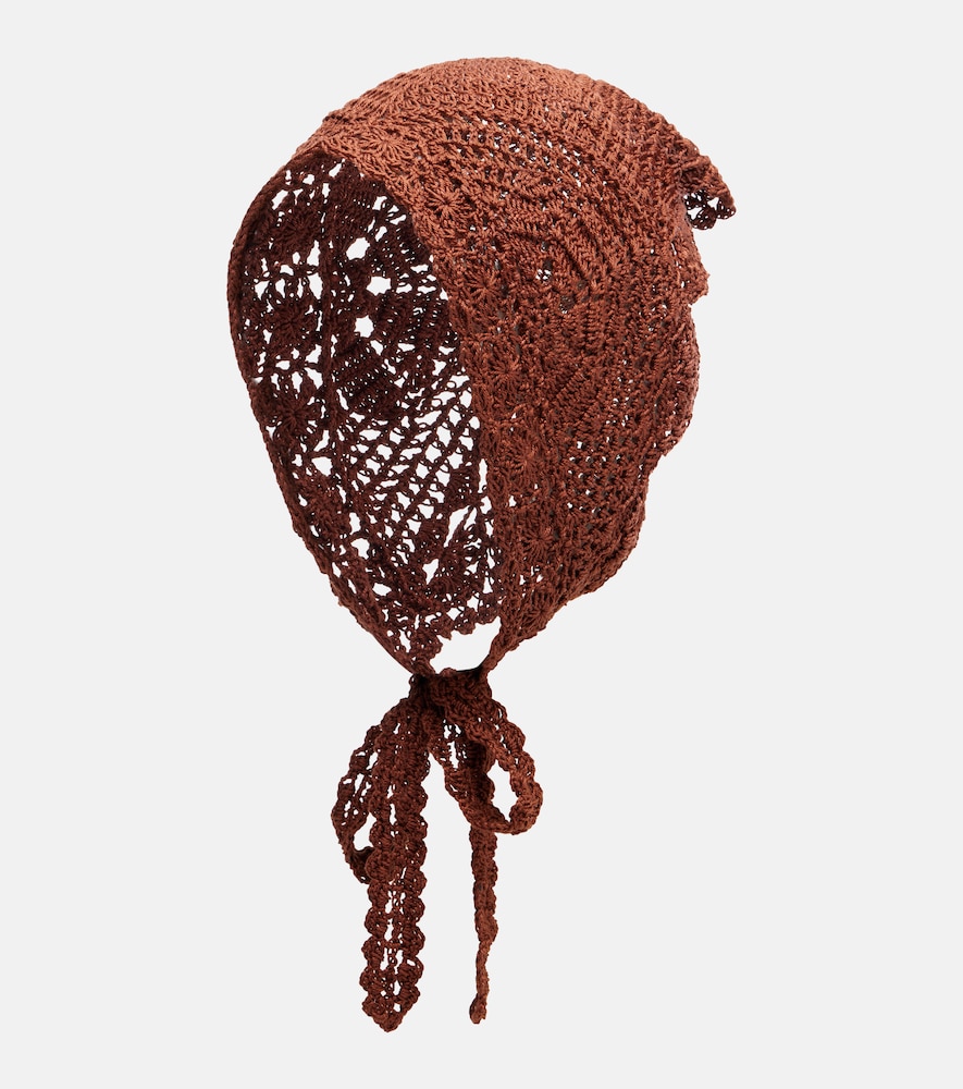 Crochet cotton scarf