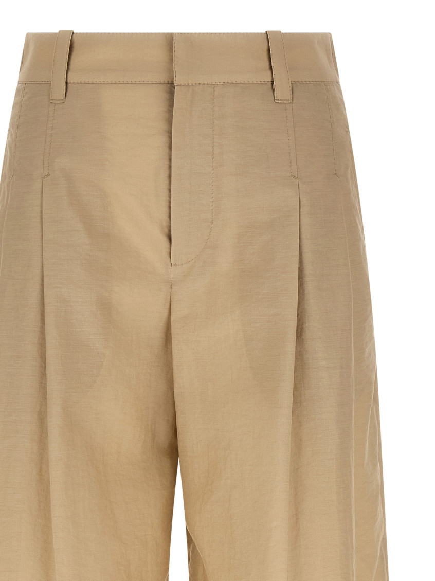 Brunello Cucinelli - a line wide leg techno cotton pant