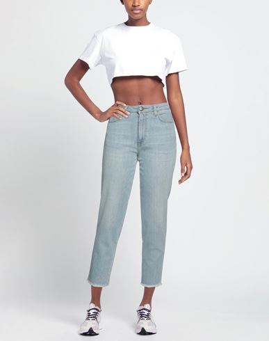 Woman Jeans Blue Size 25 Cotton, Elastane