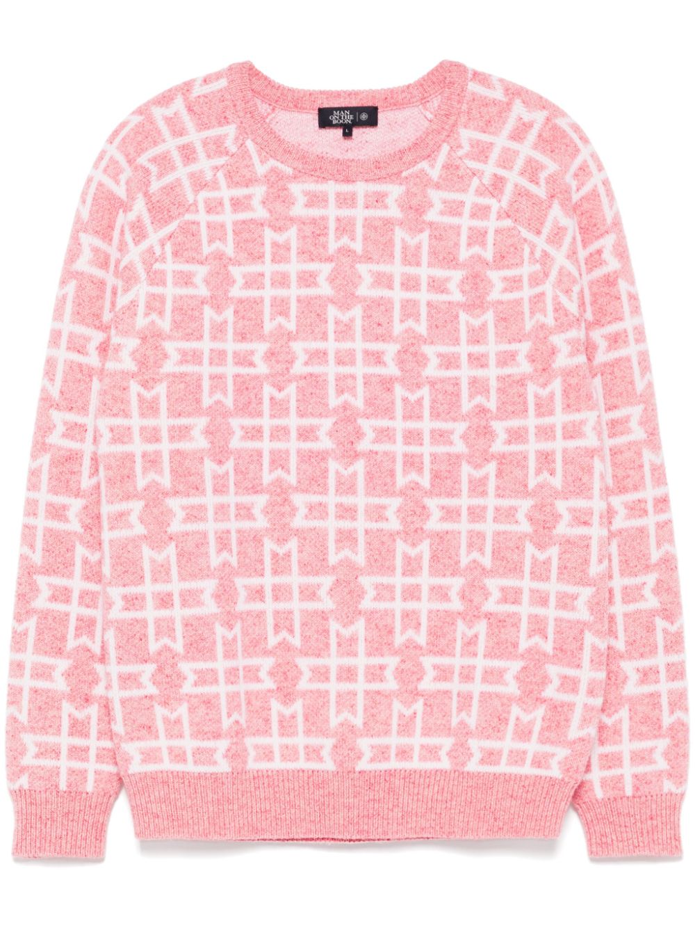 Logo-jacquard jumper - Pink