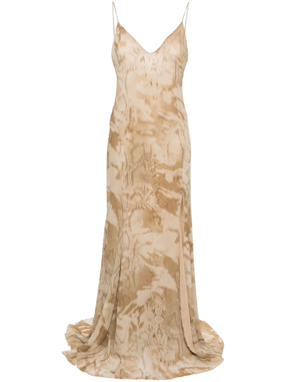 Tie-dye crepe maxi dress - Neutrals
