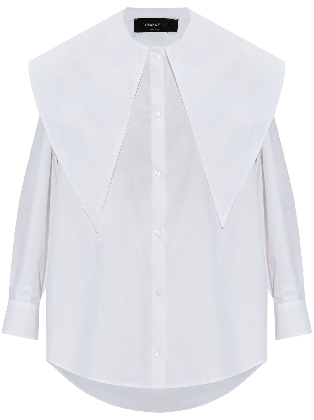Oversized collar shirt - White