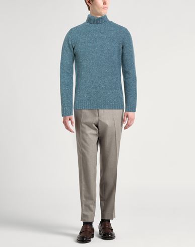 Man Turtleneck Slate blue Size 40 Wool, Cashmere, Polyester