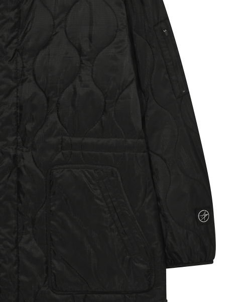 PADDING QUILTED LINNER LONG JUMPER