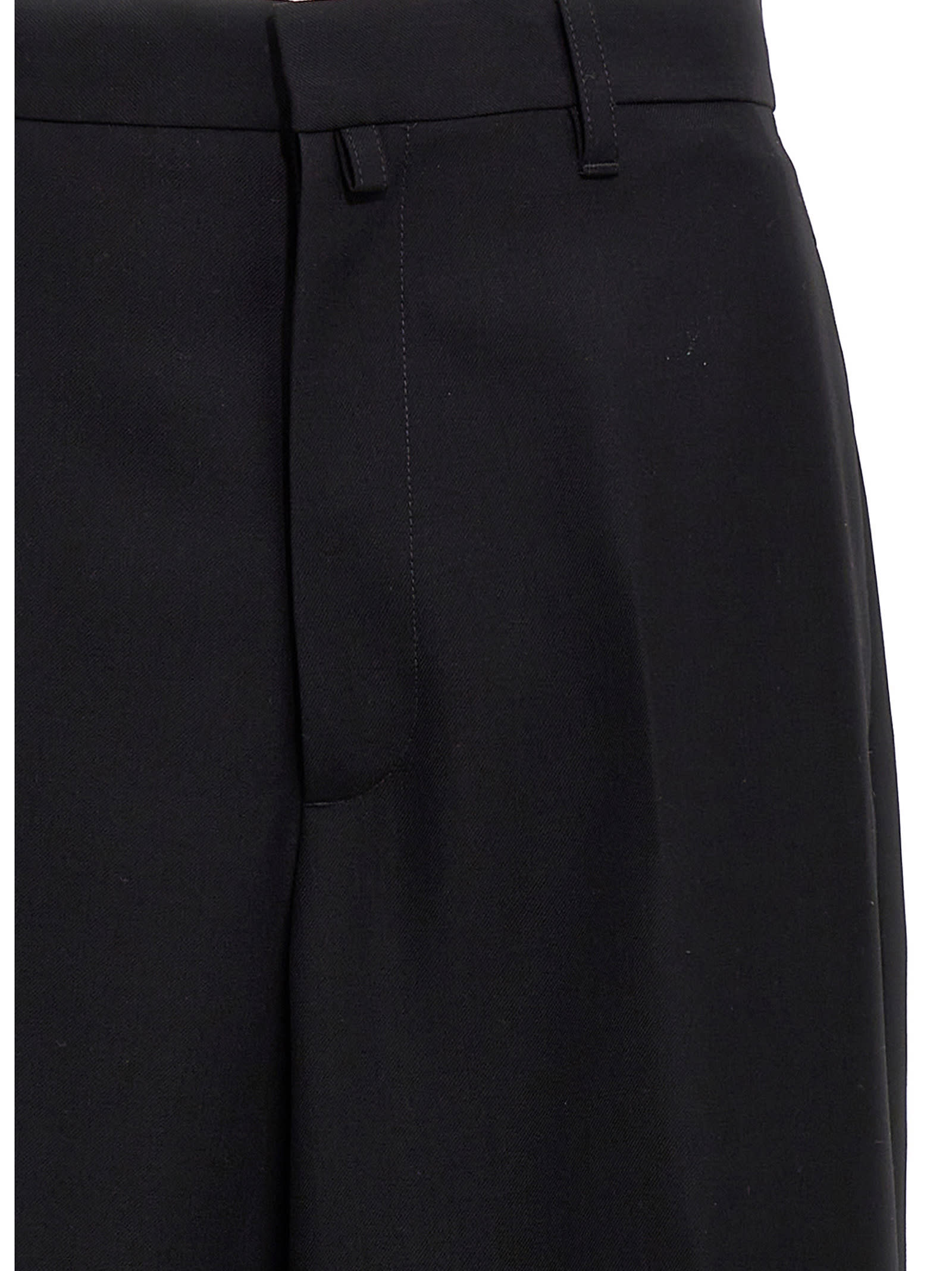 Wide-leg wool suit trousers - TAP SHOE NO COLOR