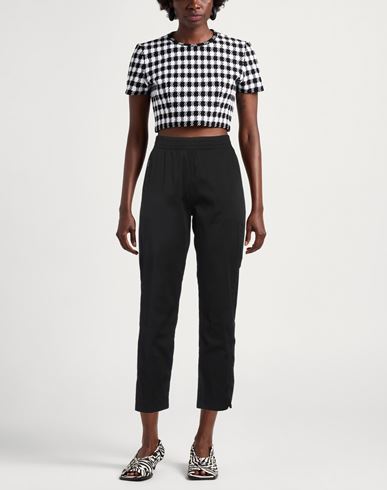 Woman Pants Black Size 4 Cotton, Polyamide, Elastane