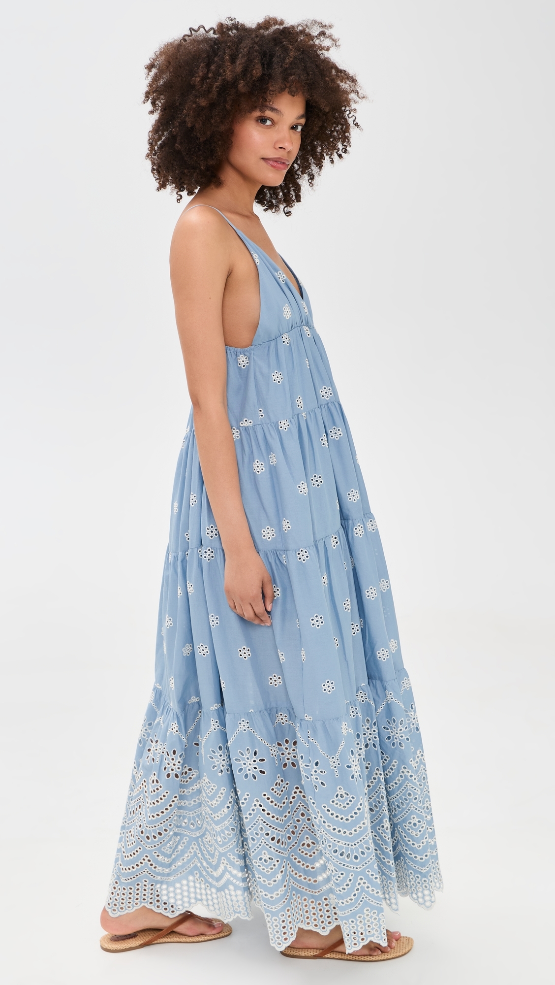 Louka Dress Periwinkle Scallop