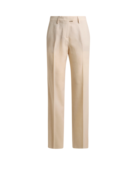 Straight-leg Wool Jacquard Trousers With Paisley Motif
