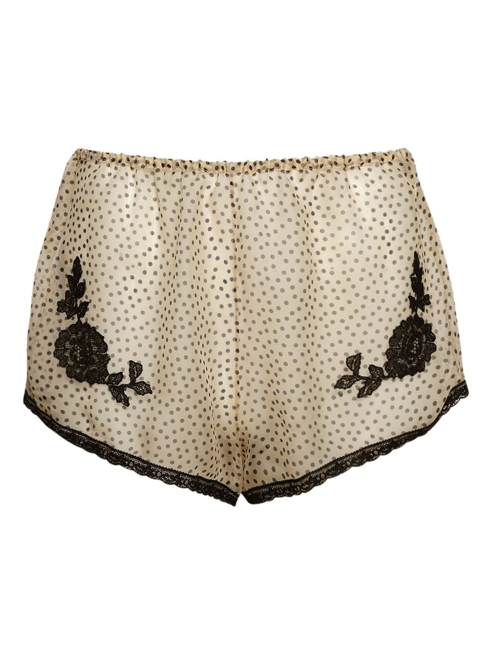 Silk mini shorts - Neutrals