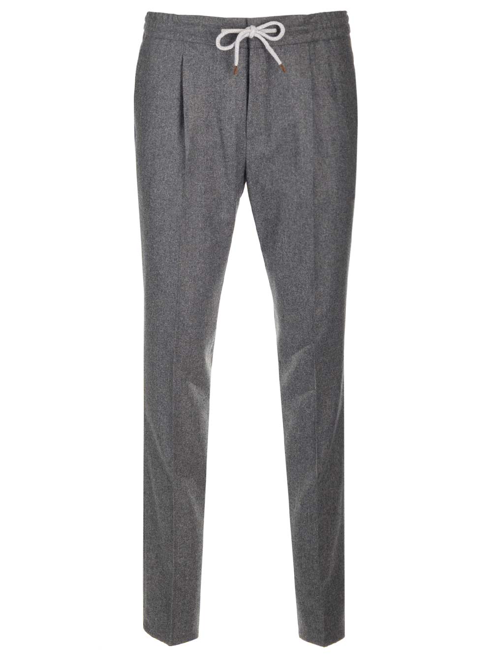 Drawstring straight-leg trousers - Grey