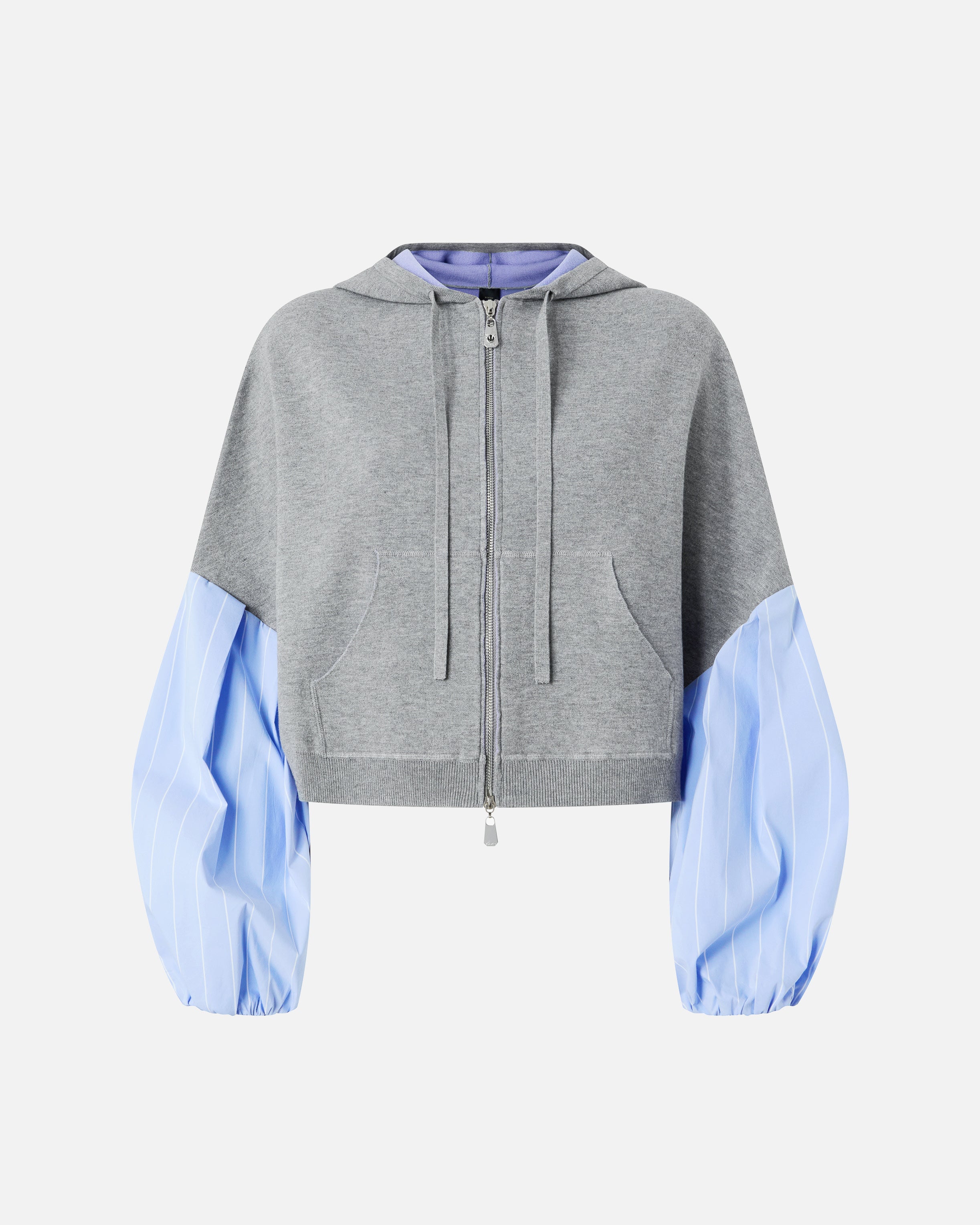 Sweatshirt with shirt insert