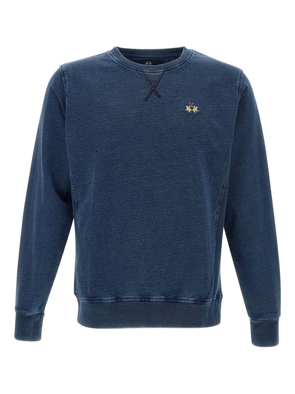Embroidered crew-neck sweatshirt - Blue