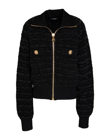 Woman Jacket Black Size 4 Viscose, Synthetic fibers, Hemp, Wool, Cotton
