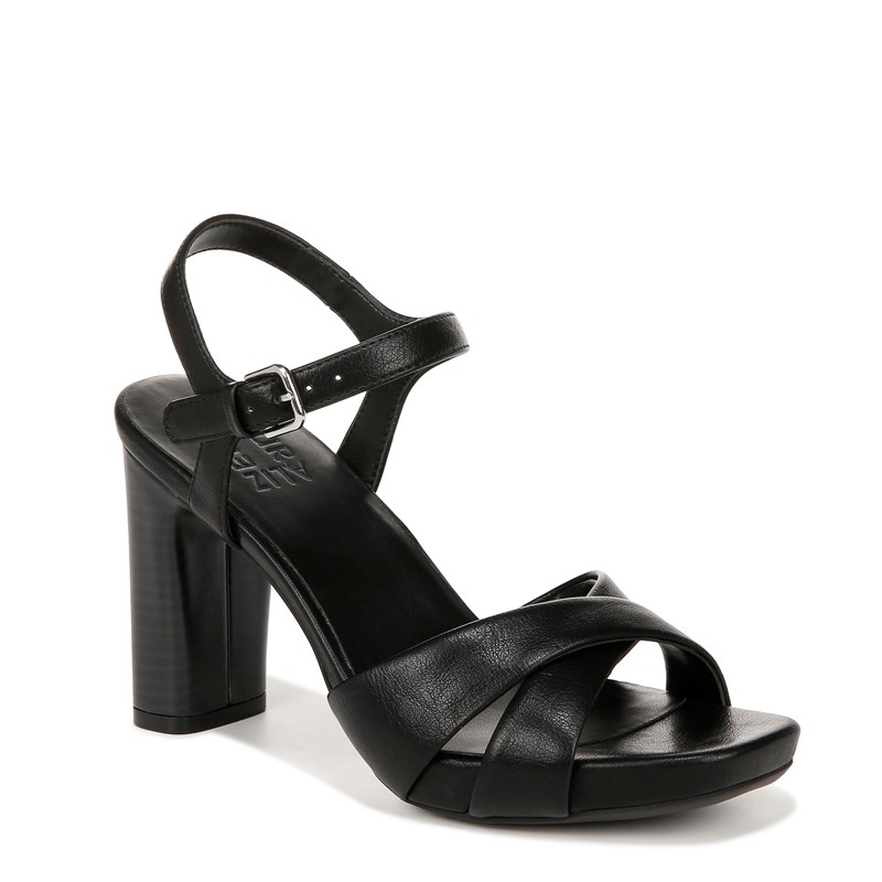Women's Morgan Dress Sandals (Black Faux Leather)