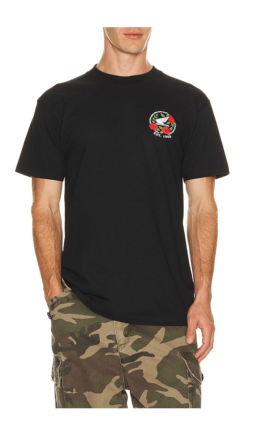 CPTN Apparel Bloom Tee in Black. XL/1X. Also in S