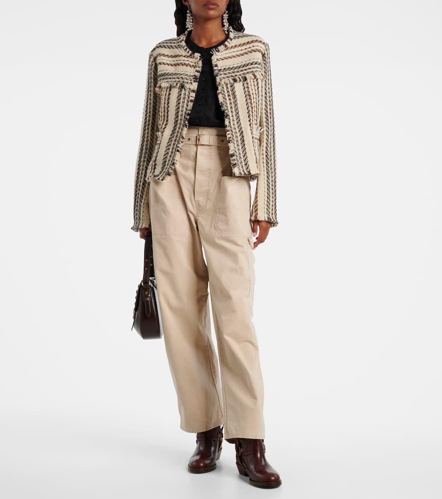 Izaria cotton and wool-blend jacket