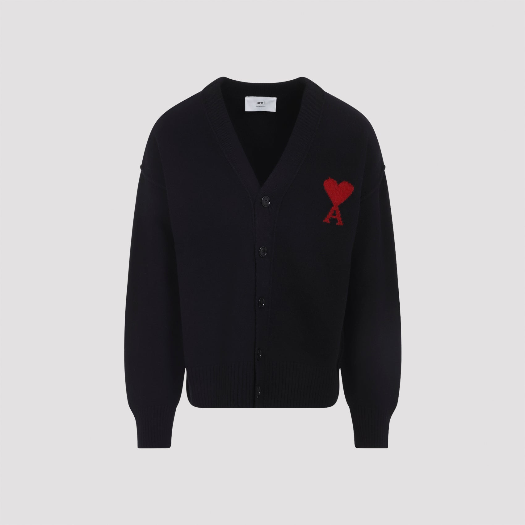 AMI Wool Ami de Coeur Cardigan