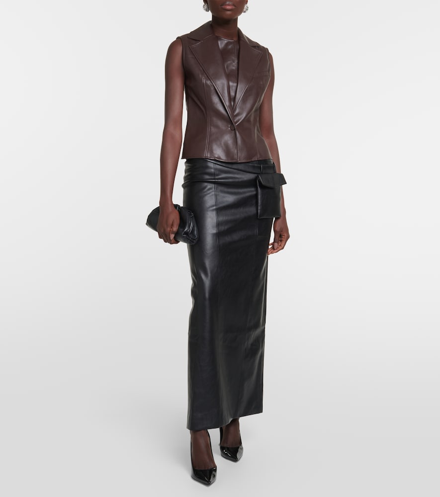 Atyri coated midi skirt