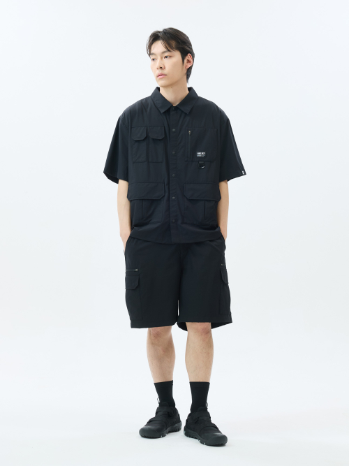 Nylon Utility Cargo Shorts