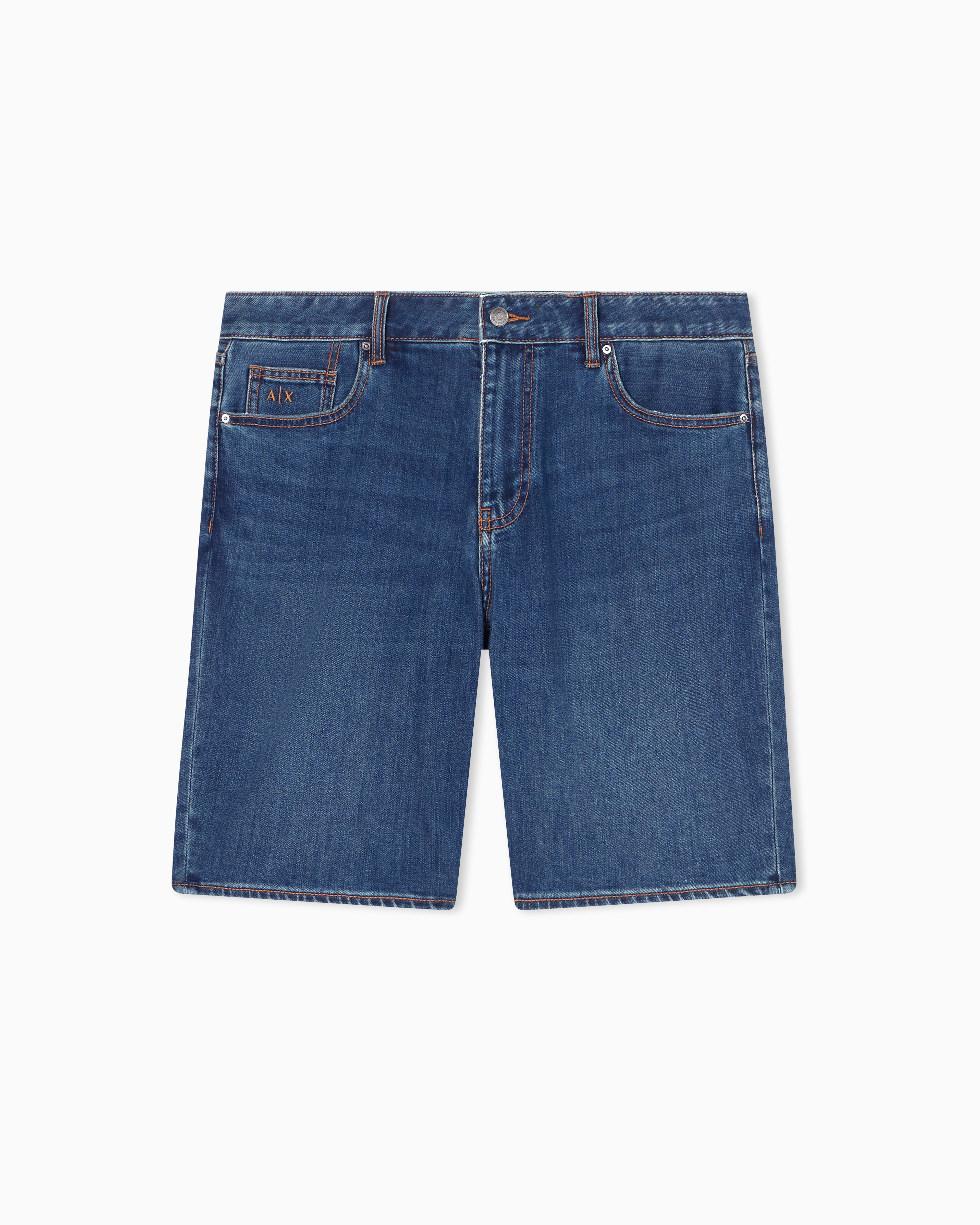 Comfort Fit Light Wash Blue Denim Shorts