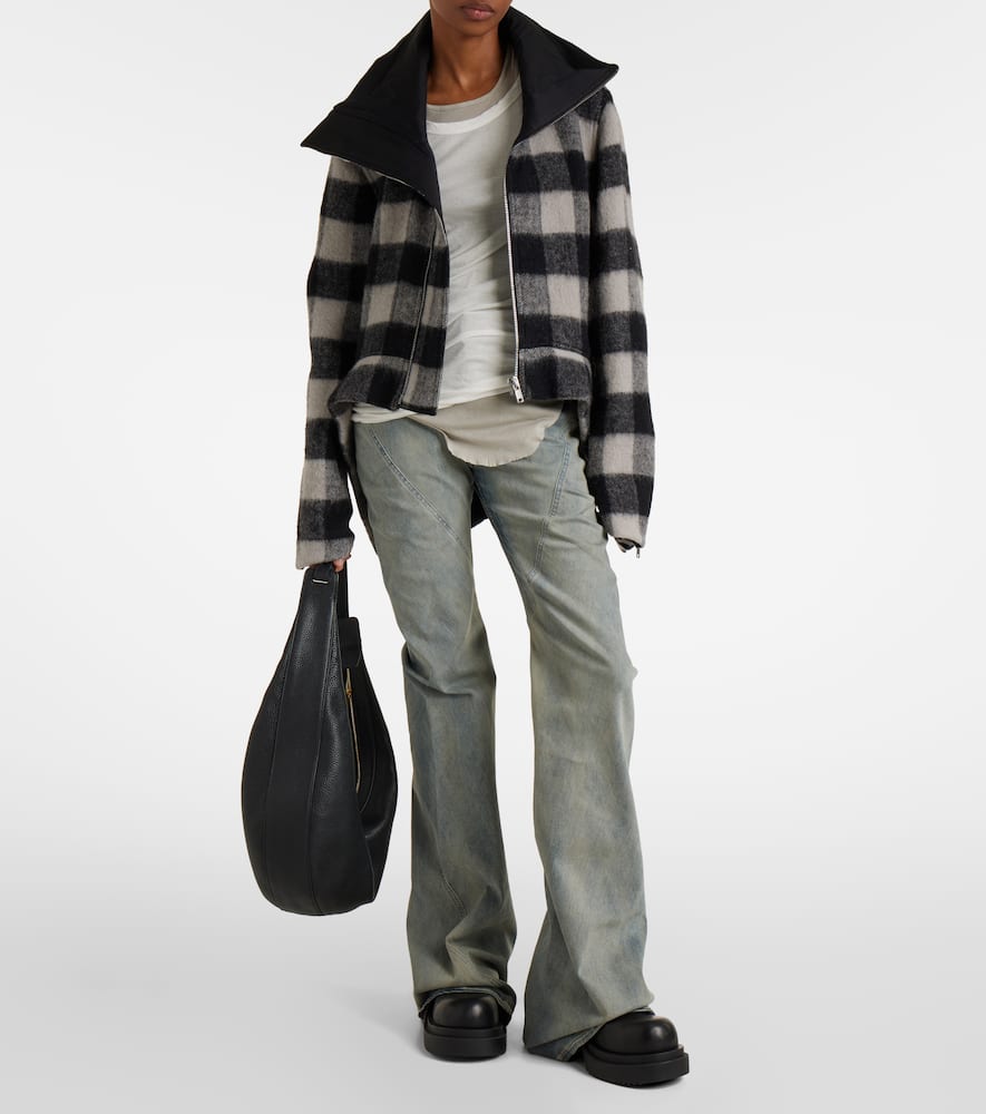 Exploder checked virgin wool jacket