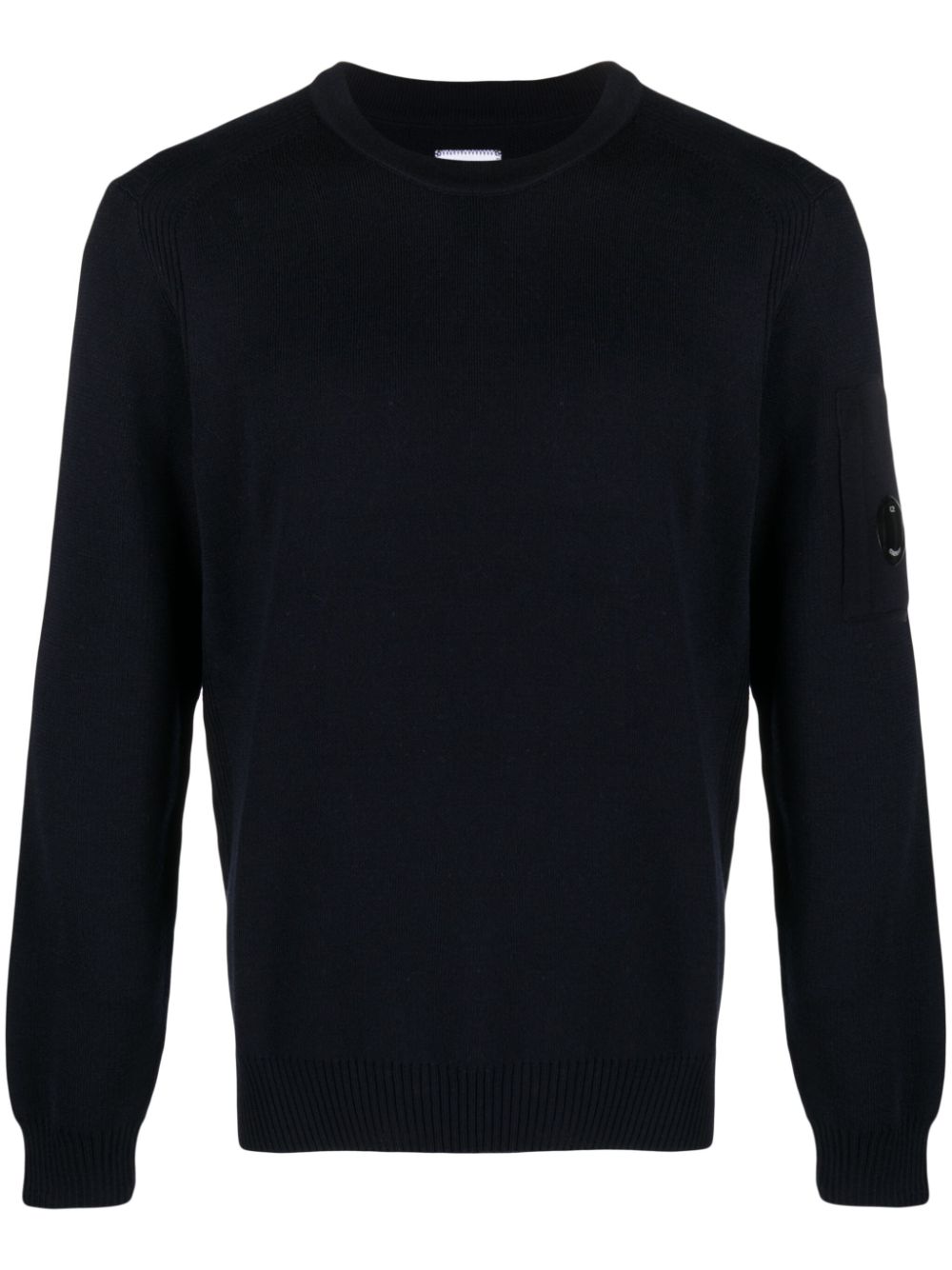 Lens-detail knitted jumper - White