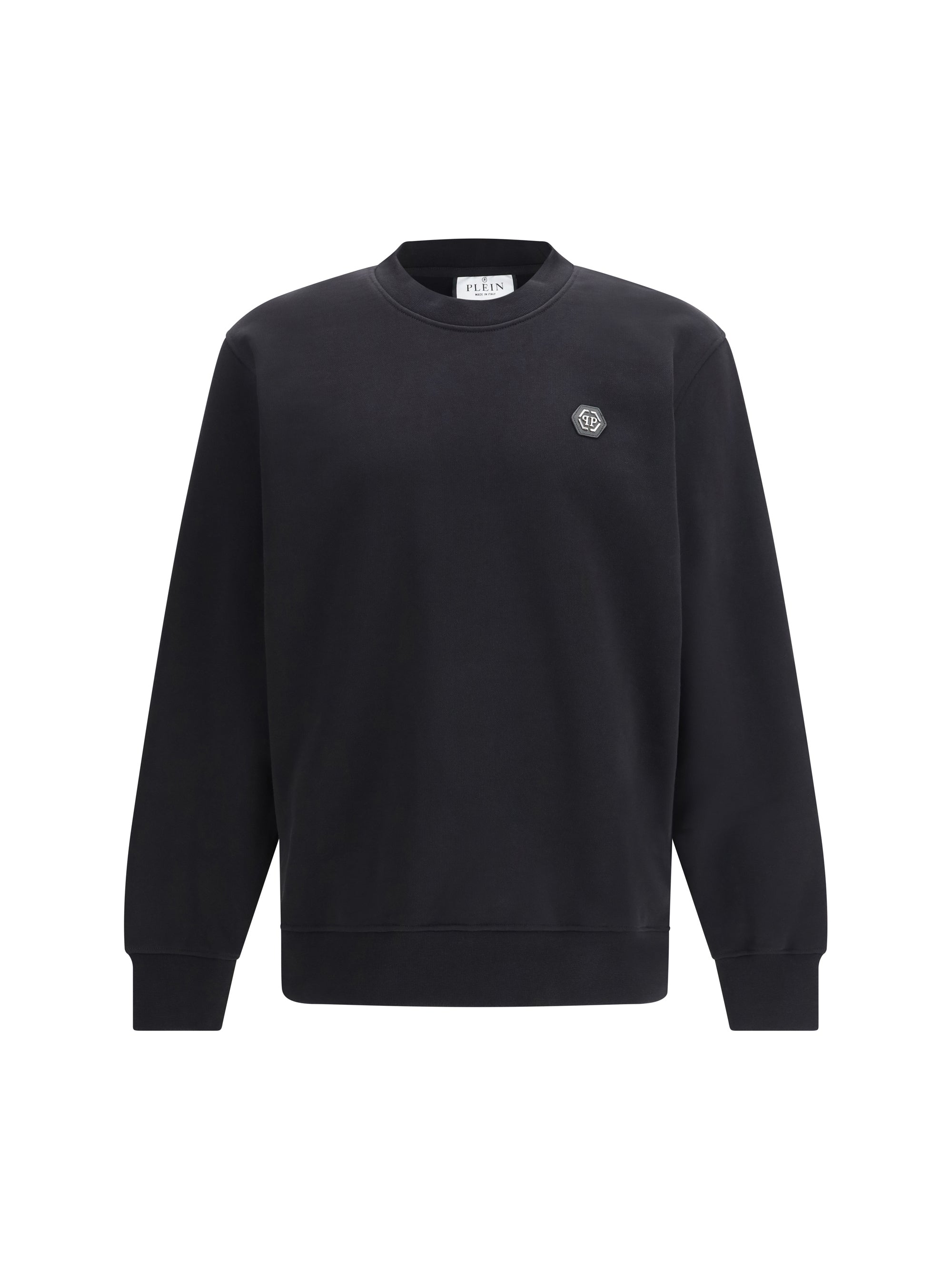 Logo-Embroidered Crewneck Sweatshirt — Black