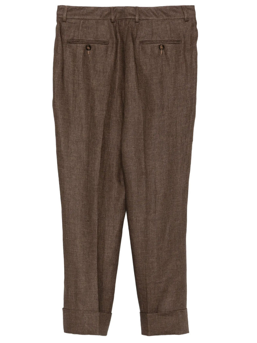 Brown Regular Tapered Pant