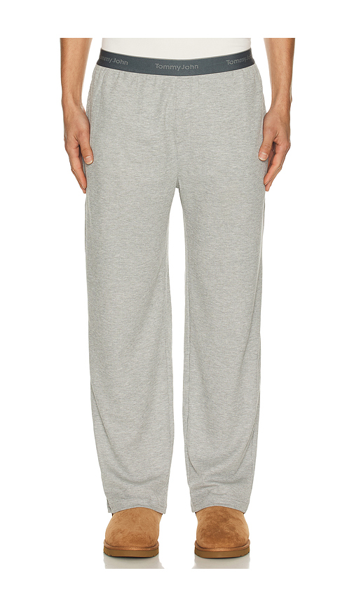 Tommy John Waffle Pant in Grey. L. Also in M, S, XL/1X