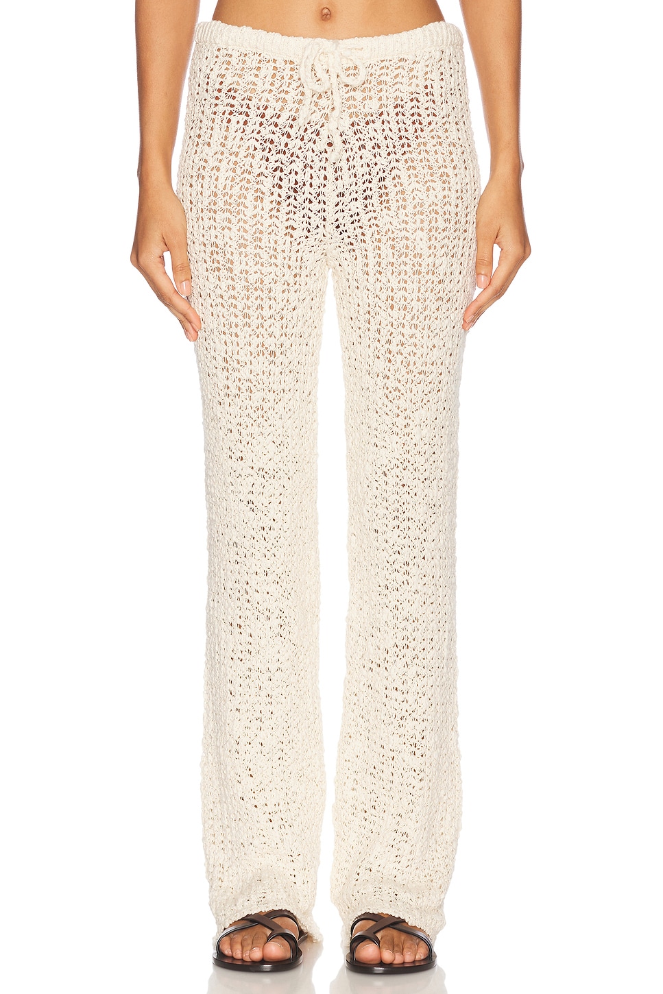 HAIGHT. Victoria Knit Pant in Off White - White.  XS also in