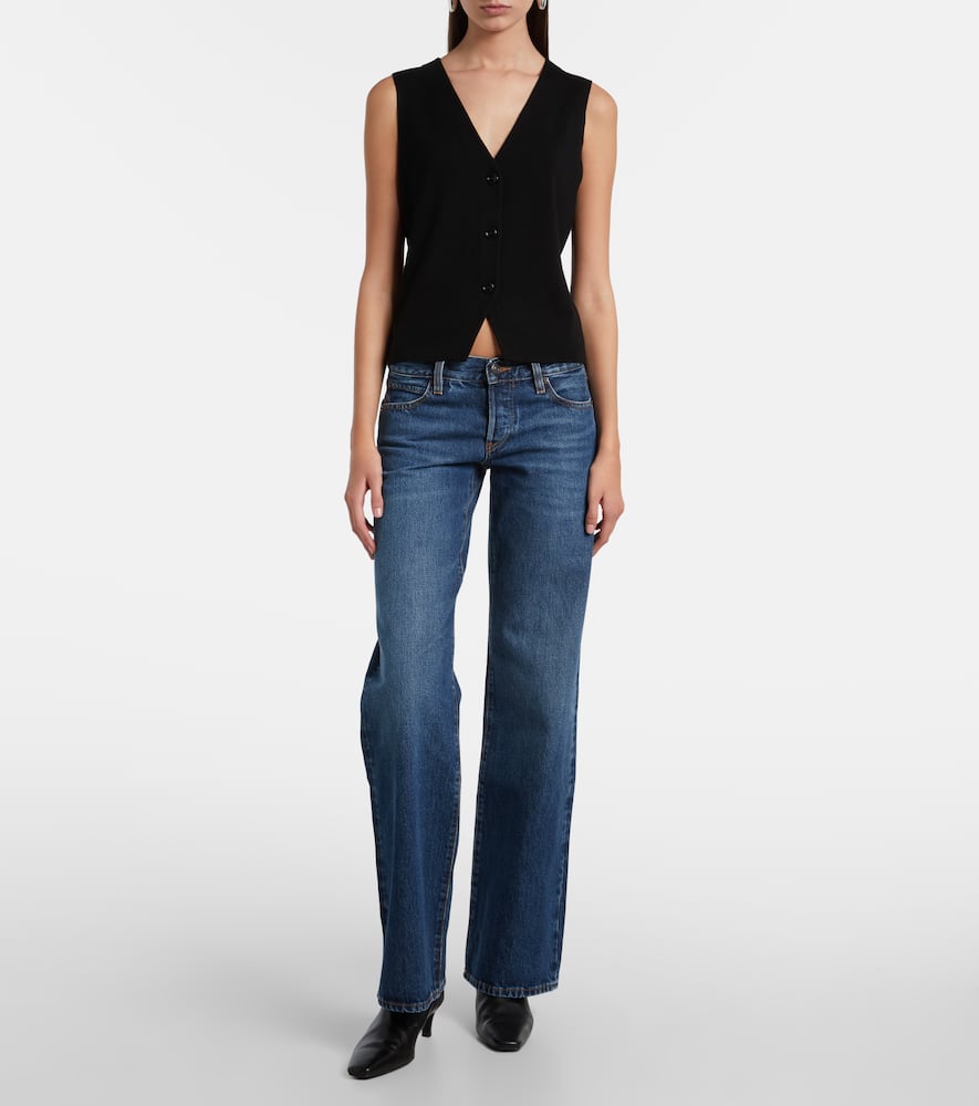 The Gray low-rise wide-leg jeans