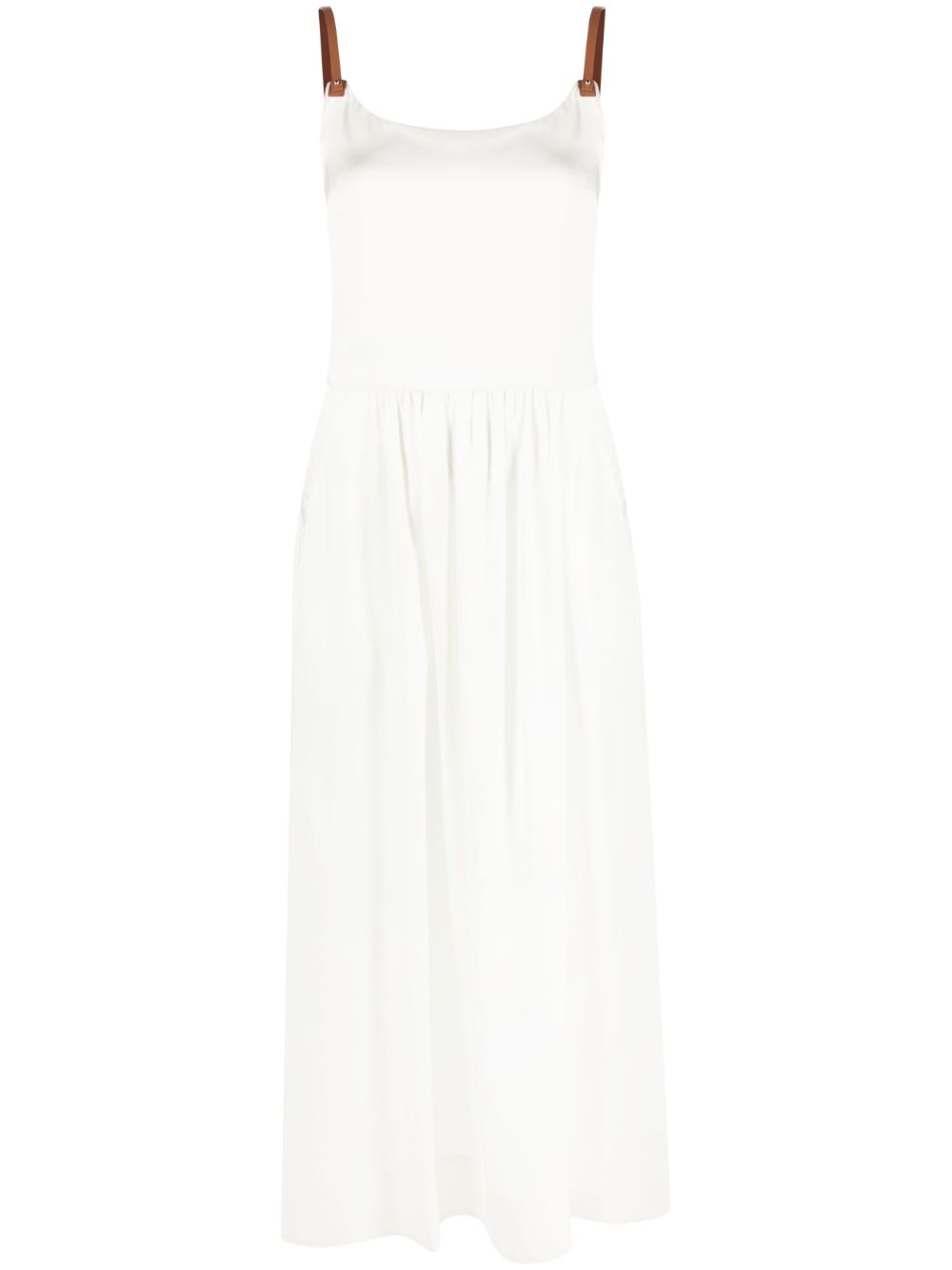 Flared sleeveless dress - Neutrals