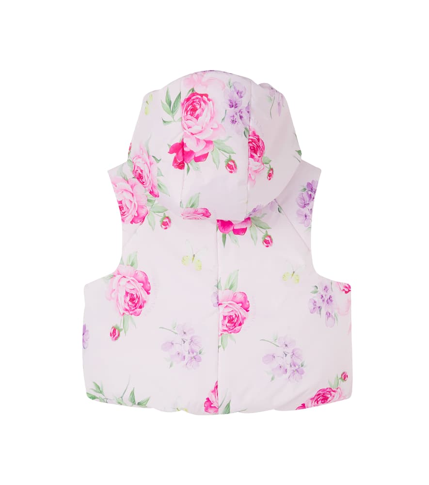 Floral puffer vest