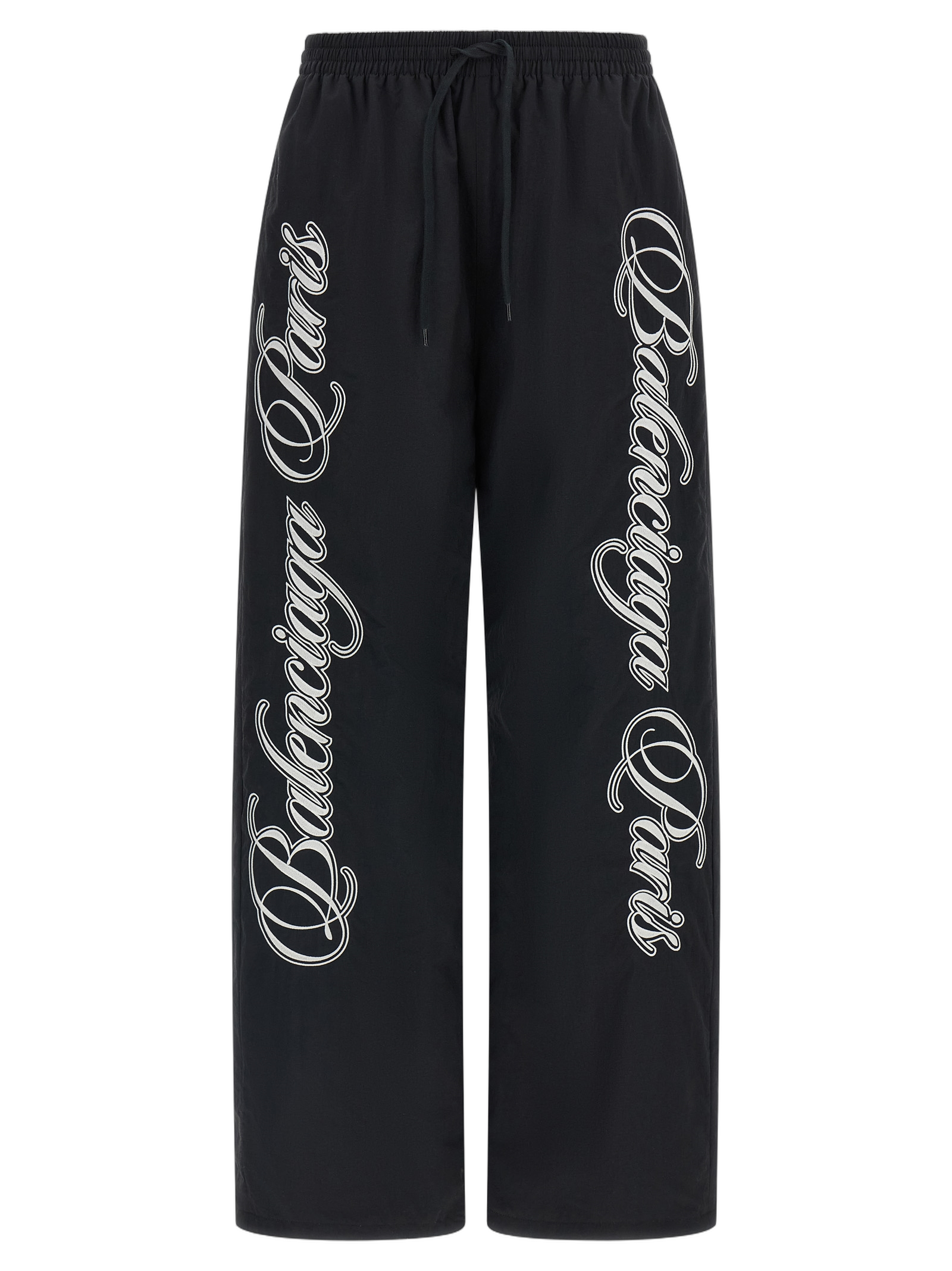 Logo-Embroidered Nylon Joggers — Black
