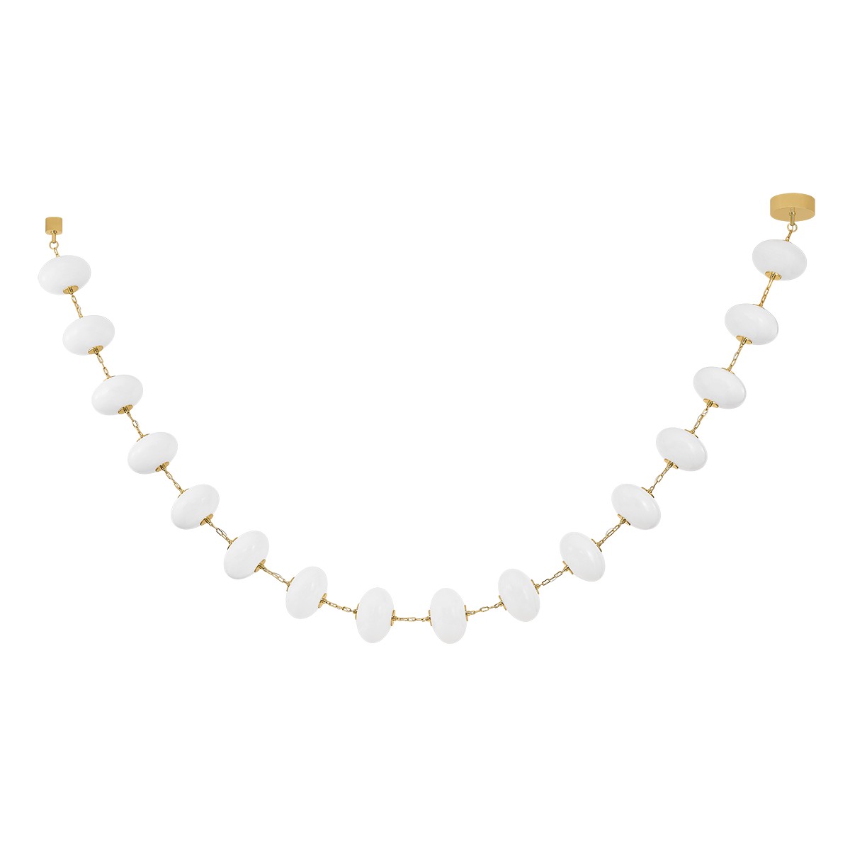 Vintage Polished Brass LED Chandelier from the Nephele Collection