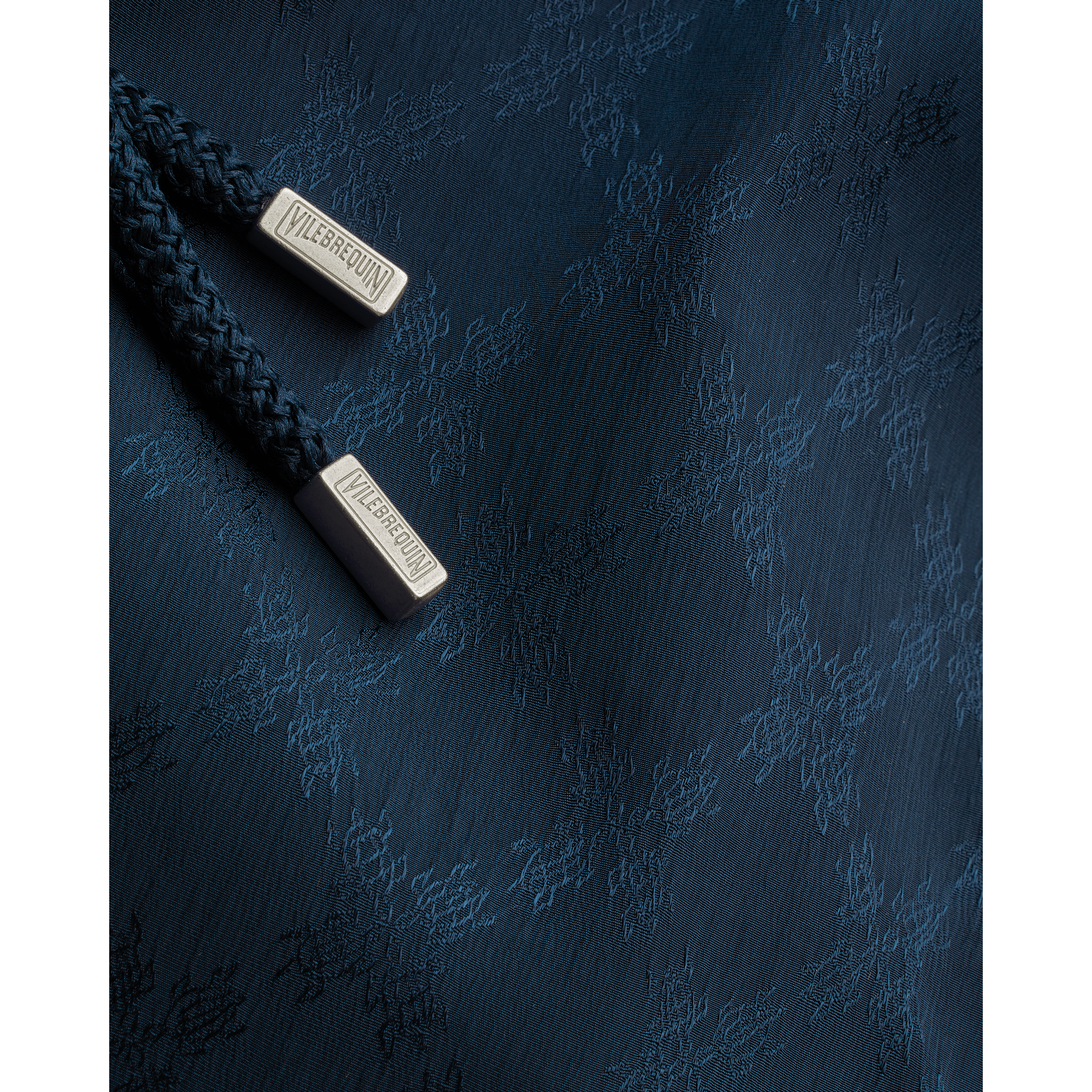 Men Swim Shorts Turtle Monogram Jacquard - Swimming Trunk - Moopea - Blue
