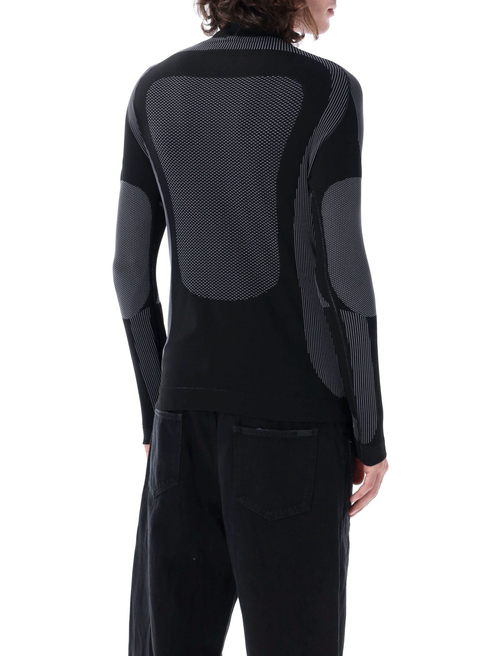 Logo-print compression top - Black