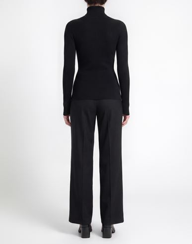 Woman Turtleneck Black Size L Cotton, Polyamide, Elastane