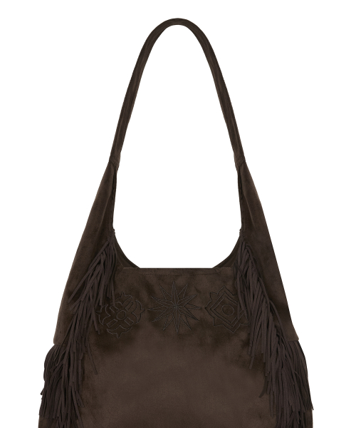 WISH_GEOMETIC SUEDE BAG